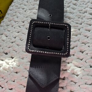 Belts By Nadim 1921 W/Rhineston Edged Buckle 34 Inch